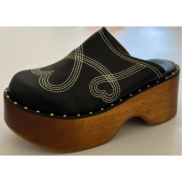 FARM Rio Black Sandals with Brown Platform - Picture 12 of 12